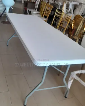 Imported Black Rectangular 6ft Foldable Table