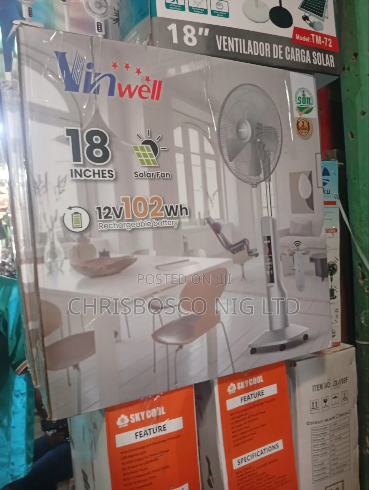 Iww Solar Rechargeable Fan