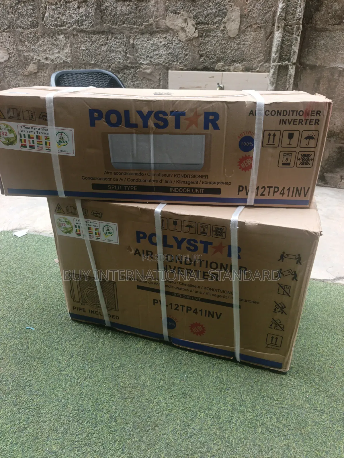 Polystar 1.5hp Inverter Cooling AC-Black Low Noise Operation