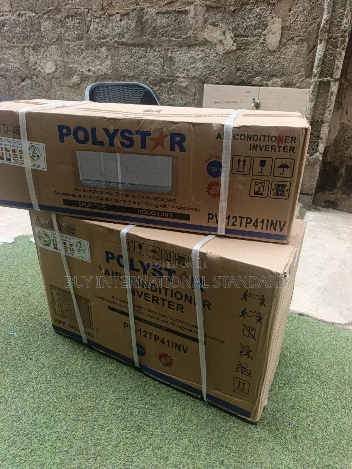 Polystar 1.5hp Inverter Cooling AC-Black Low Noise Operation