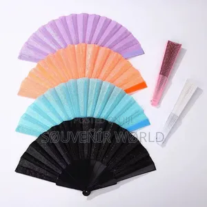 Glitter Foldable Hand Fan Dozen