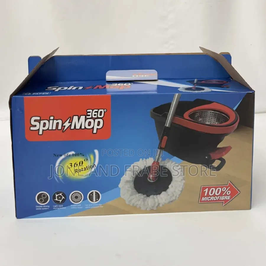 Foot Pedal-Operated Rotating Spin Mop Bucket Set