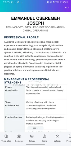 My Professional Profile