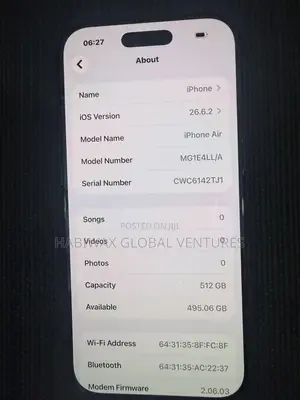 Apple iPhone Air 512 GB Black