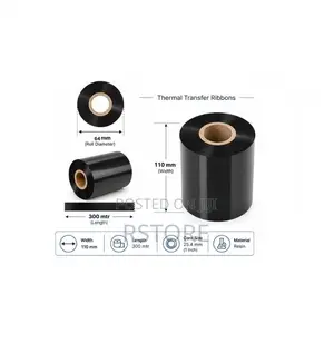 110mm X 300 MTR Premium Resin Ribbon - Solvent Resistance