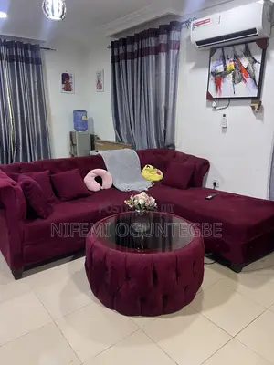 L Shape Sofa With Tinted Glass Coffee Table