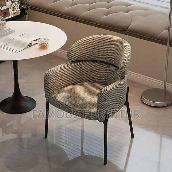 Modern Upholstered Accent Chairs Featuring Curved