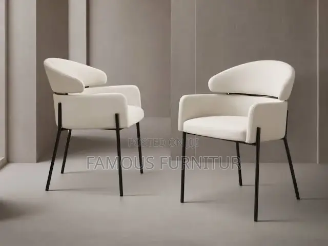 Modern Upholstered Accent Chairs Featuring Curved