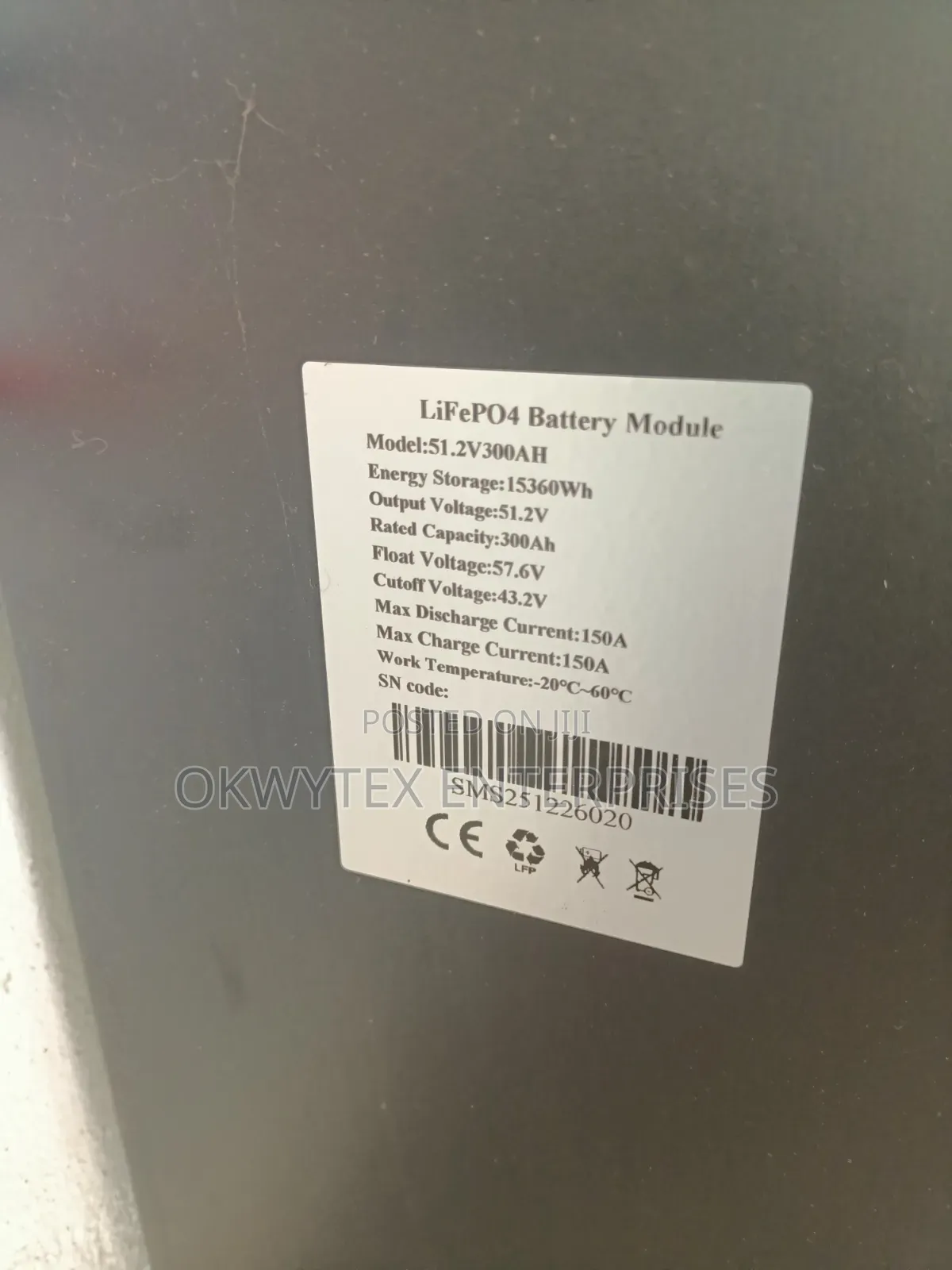 15kwh SMS Lithium Ion Batteries 51.2v