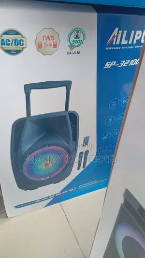 AILIPU SP-3210D 12-Inch Rechargeable Bluetooth PA Speaker With 2 Mics