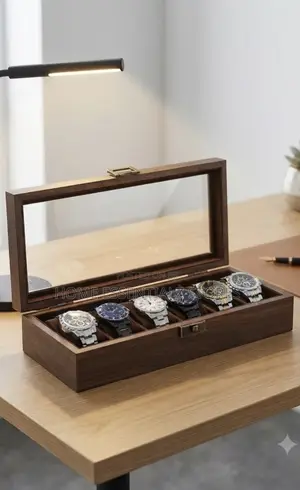 Wristwatches Storage Organizer - 6slot Bamboo Wooden Watch Display Box