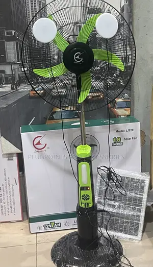 Linguang Lg2e AC DC Solar Rechargeable Stand Fan 18-Inch MBER DEALS