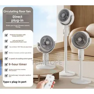 Large Battery Rechargeable Adjustable Fan With Remote Control