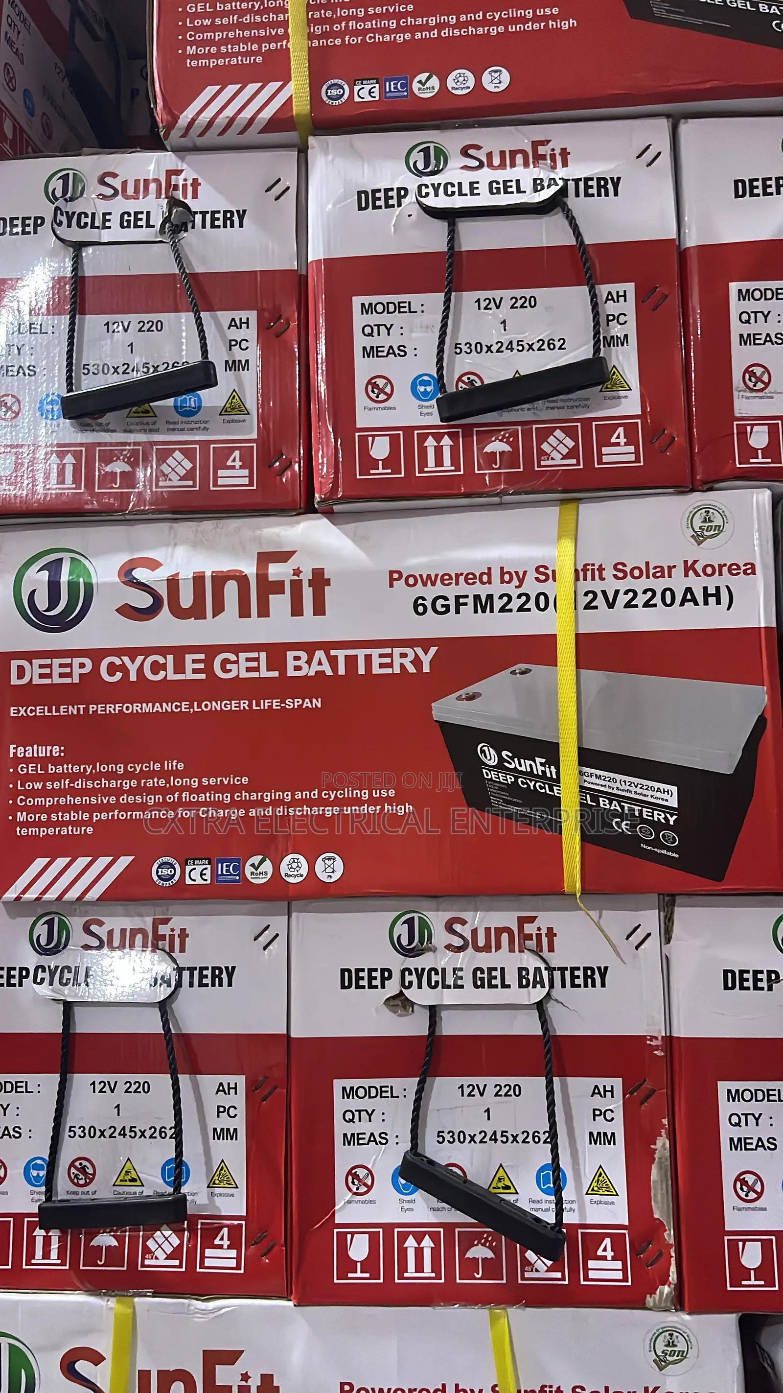 SunFit 12V 220Ah Deep Cycle GEL Battery