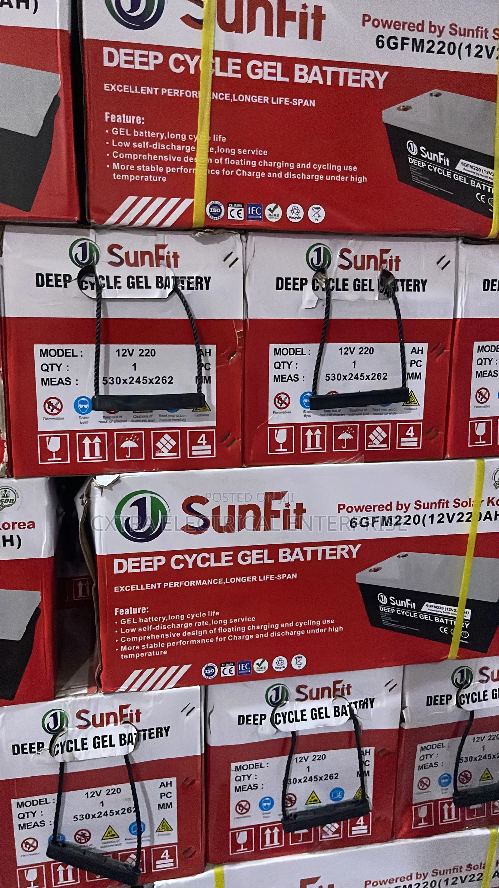 SunFit 12V 220Ah Deep Cycle GEL Battery