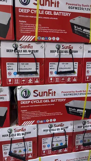 SunFit 12V 220Ah Deep Cycle GEL Battery