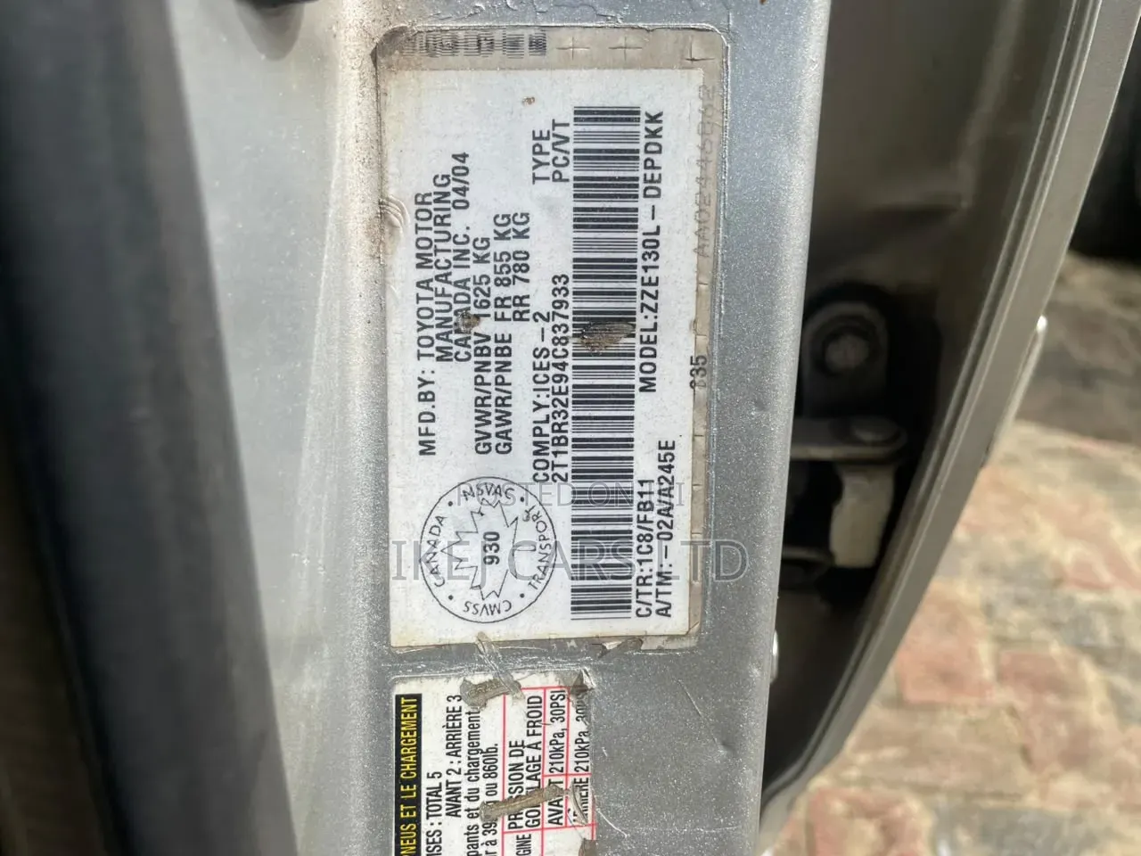 Toyota Corolla 2004 Silver