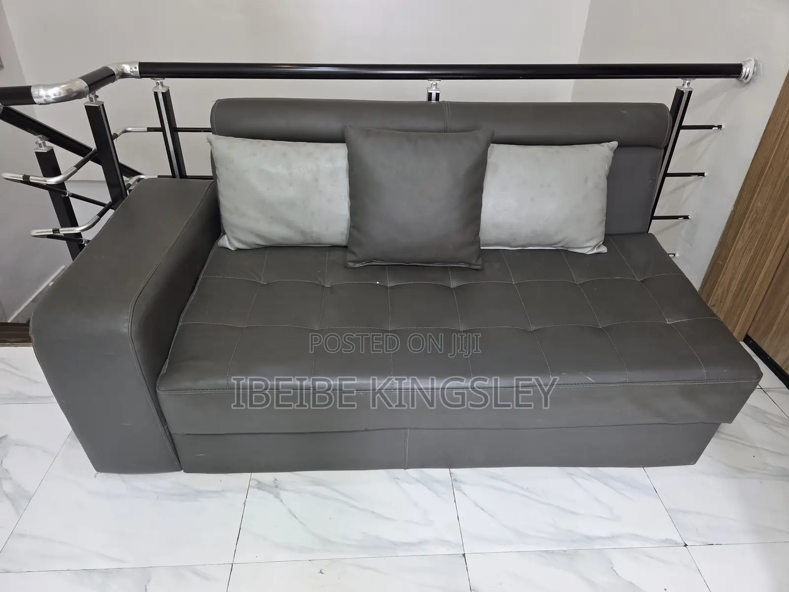 5 Seater L Shape Leather Sofa