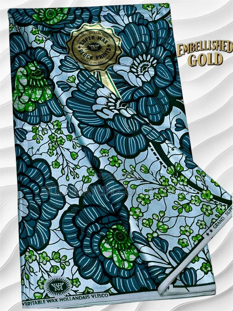 Embellished Gold Ankara Fabrics