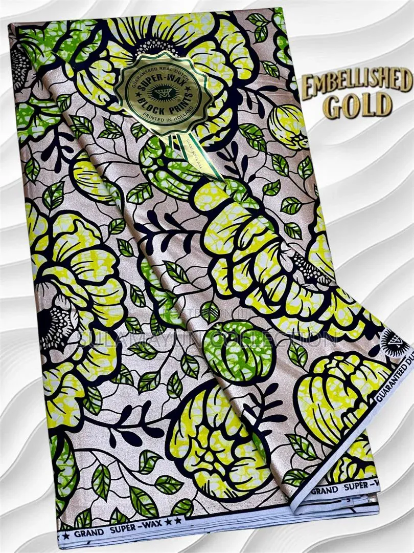 Embellished Gold Ankara Fabrics