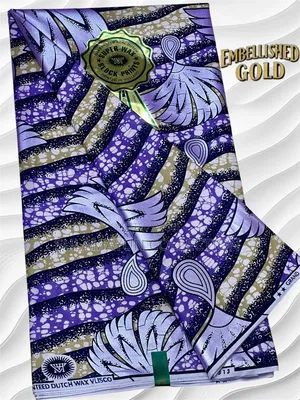 Embellished Gold Ankara Fabrics