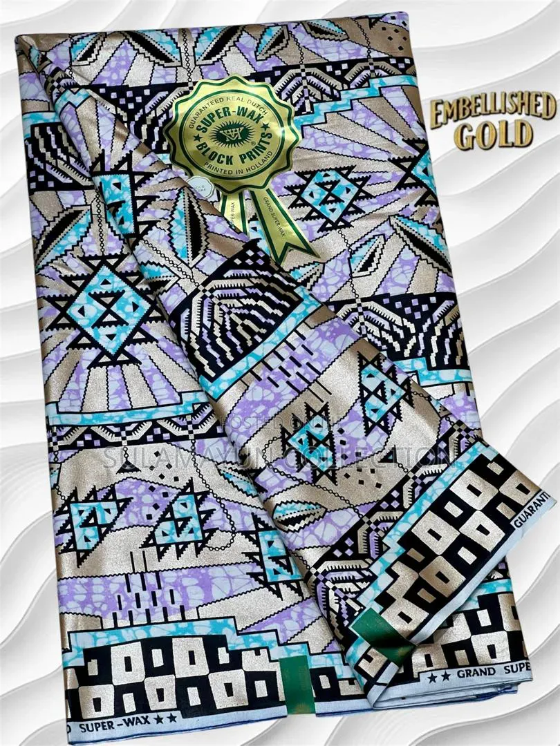 Embellished Gold Ankara Fabrics