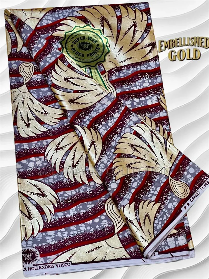 Embellished Gold Ankara Fabrics