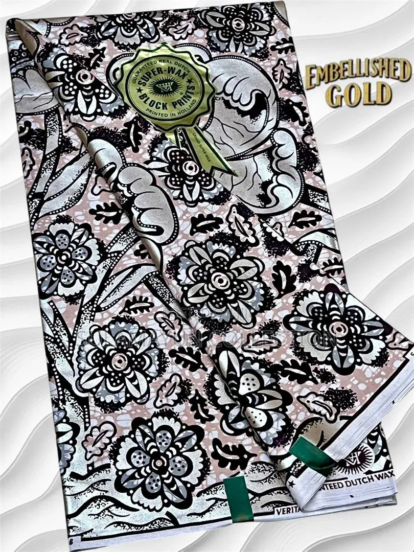 Embellished Gold Ankara Fabrics