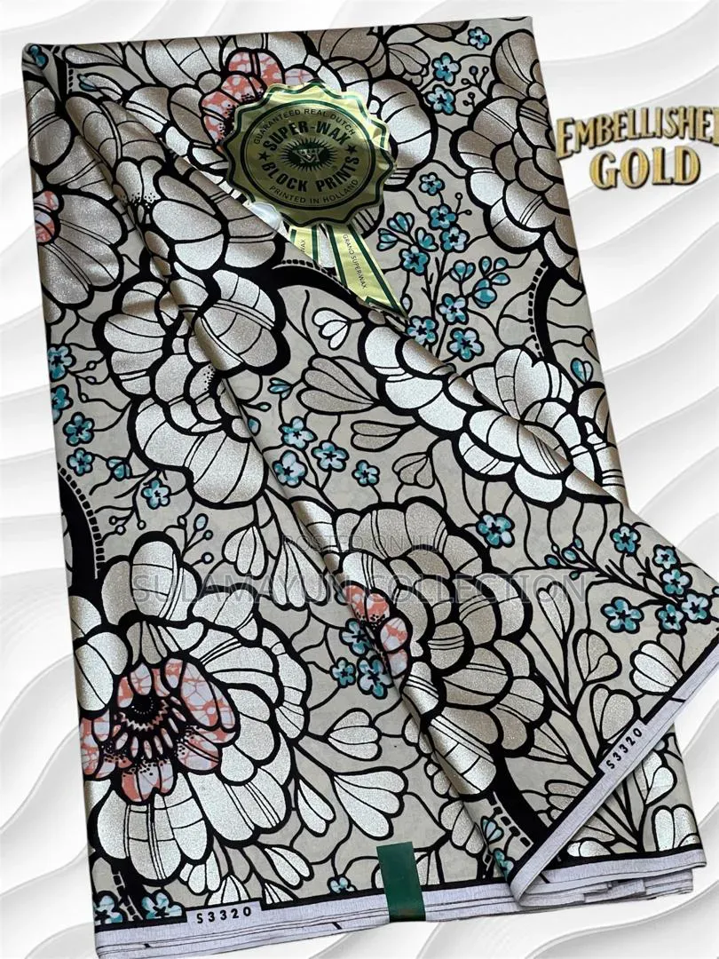 Embellished Gold Ankara Fabrics