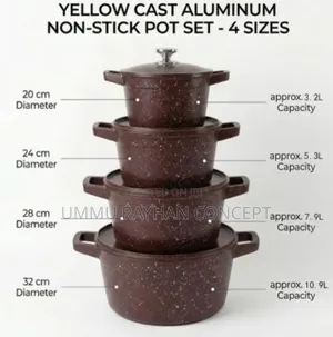8pcs Cast Aluminium Non-Stick Cookware Set
