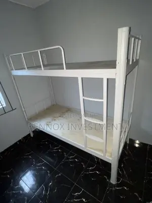 3ft by 6ft Solid Foreign Iron Bunk Bed.