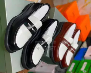 White and Black Loafers /Penny Loafers