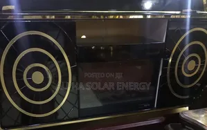 Black and Gold Decorative TV Console