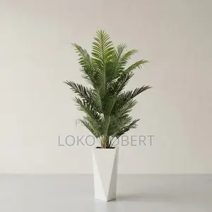 Premium Artificial Flower Cycas Palm Tree With Geometric Tapered Pot