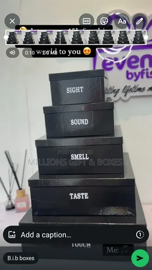 Gift Set/Boxes 4 in One Black Cover Removable Boxes.