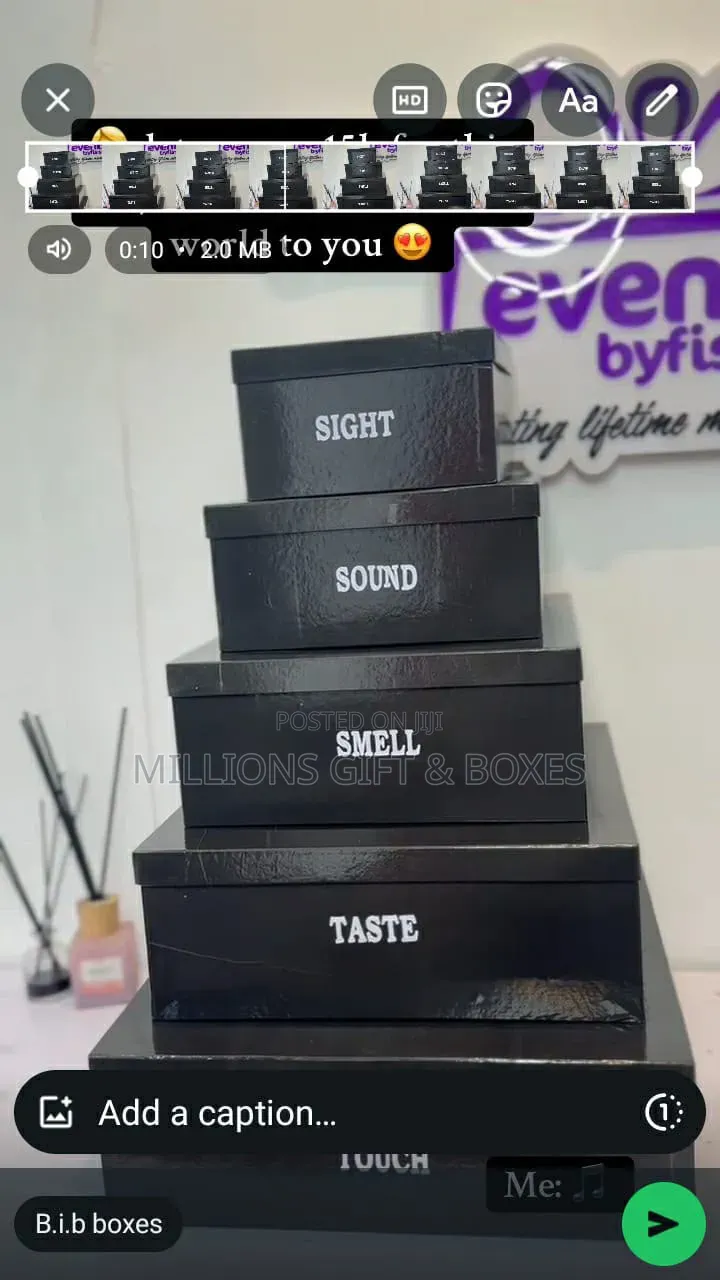 Gift Set/Boxes 4 in One Black Cover Removable Boxes.