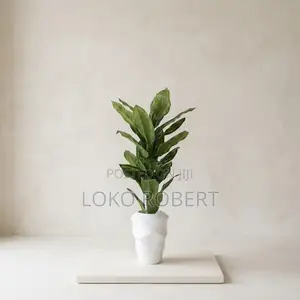 Premium Artificial Flower Vase Plant With Modern Vase - Home Décor