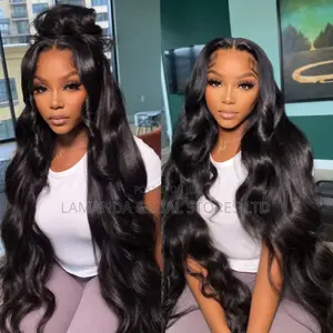 Long Body Wave Middle Part HD Lace Front Human Hair Wig