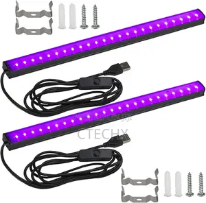 10W UV Blacklight 2ft USB LED Party Supplies for Body Paint Stage 2pac