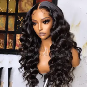 Long Loose Wave Middle Part HD Lace Front Human Hair Wig