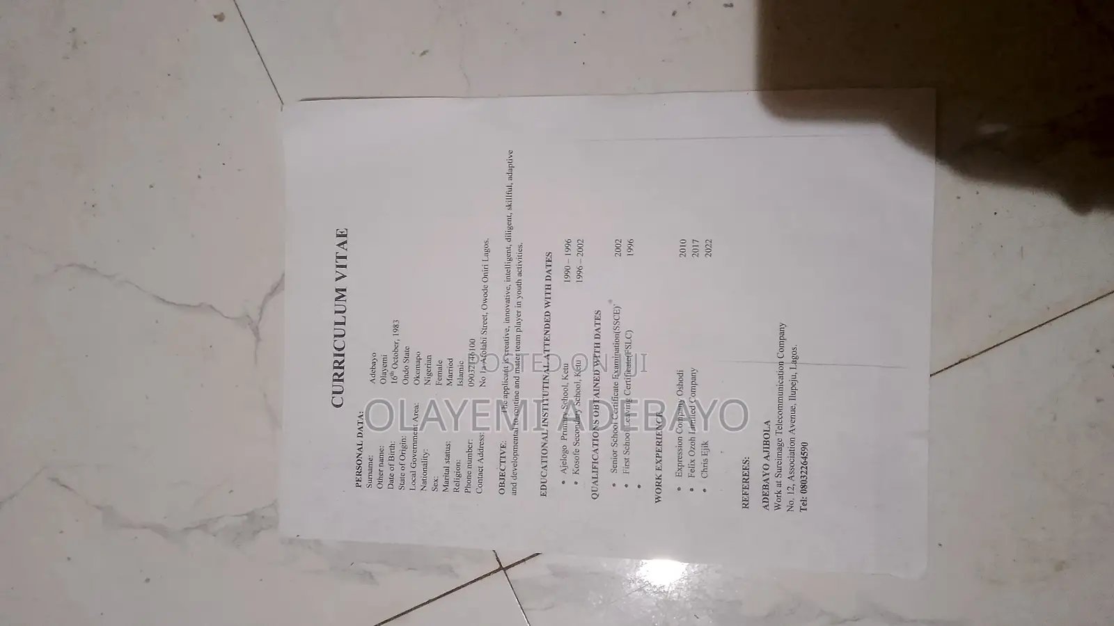 Housekeeping Cleaning CV