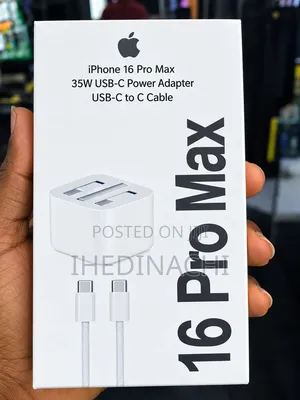 Original iPhone 16promax Charger 35 Watts Type C to Type C