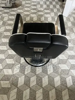 Executive Salon Chair – Black White Trim