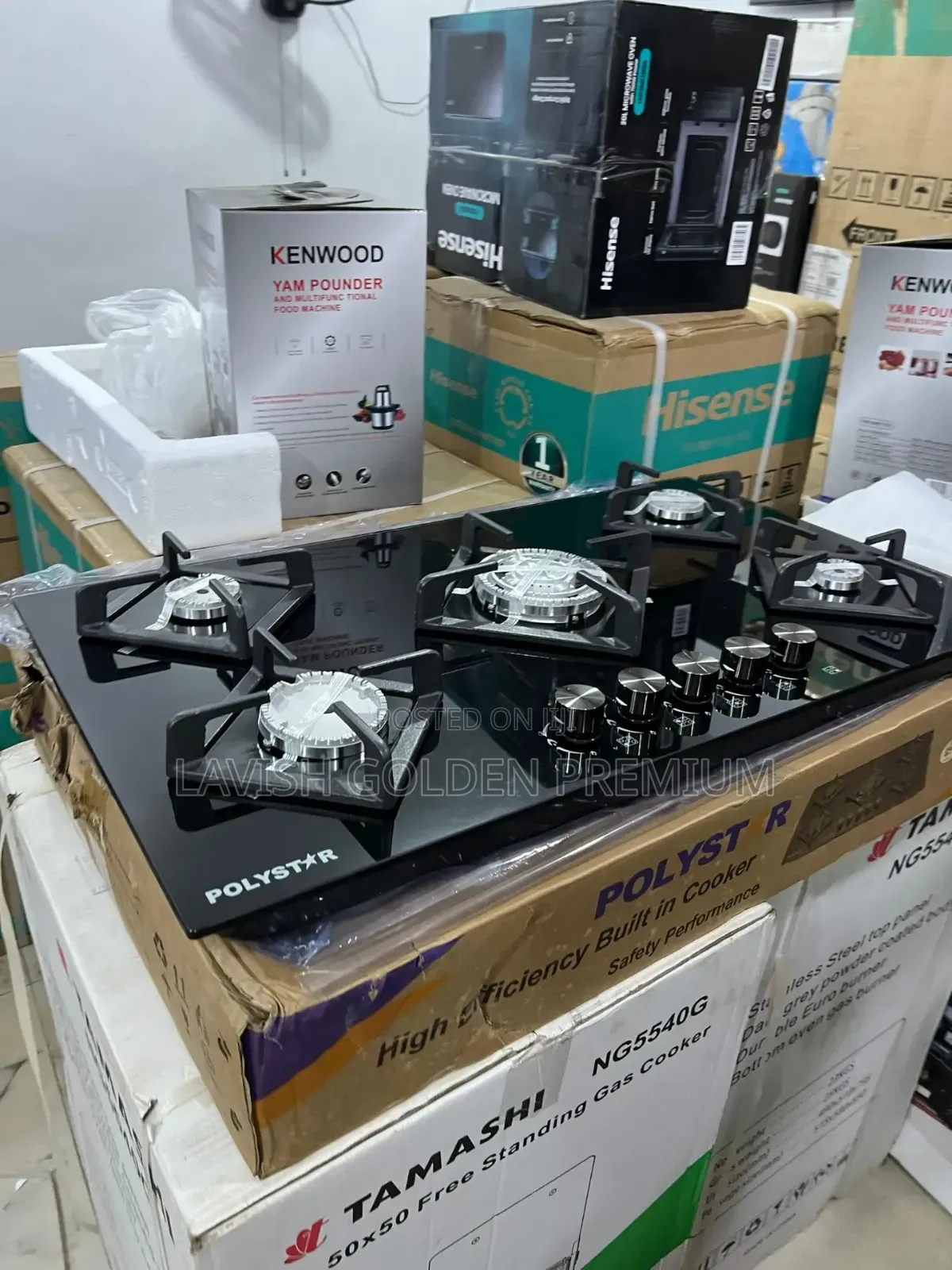 Polystar 5 Burner Built-in Gas Hub