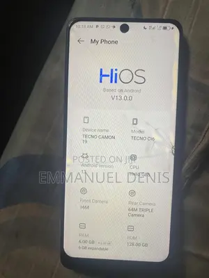 Tecno Camon 19 128 GB Black