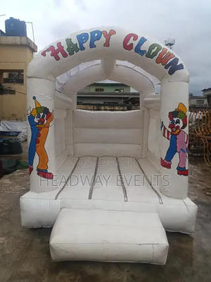 Fairly Used White Bouncing Castle for Sale