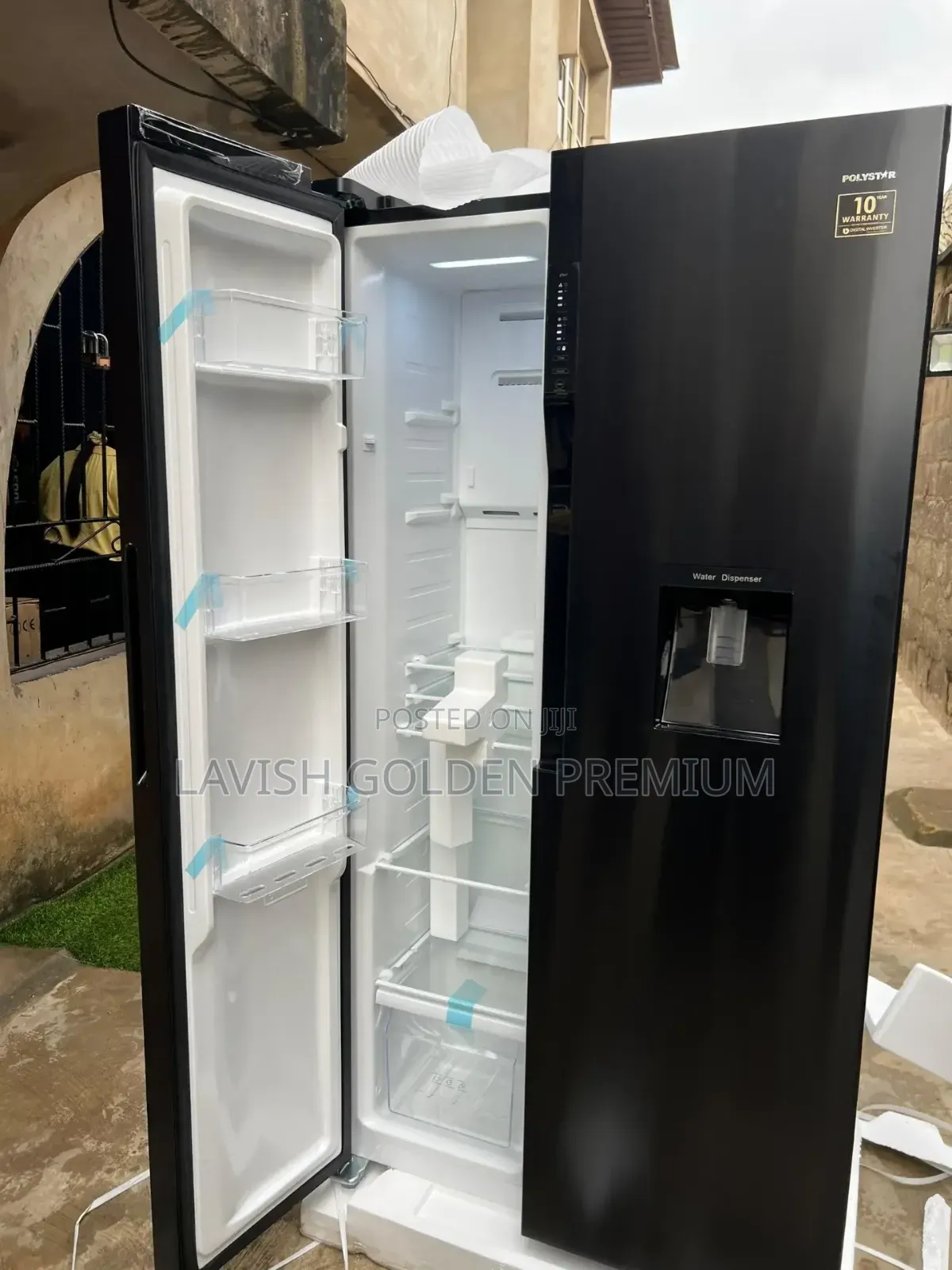 Polystar 507l Side by Side Inverter Refrigerator With Water Dispenser