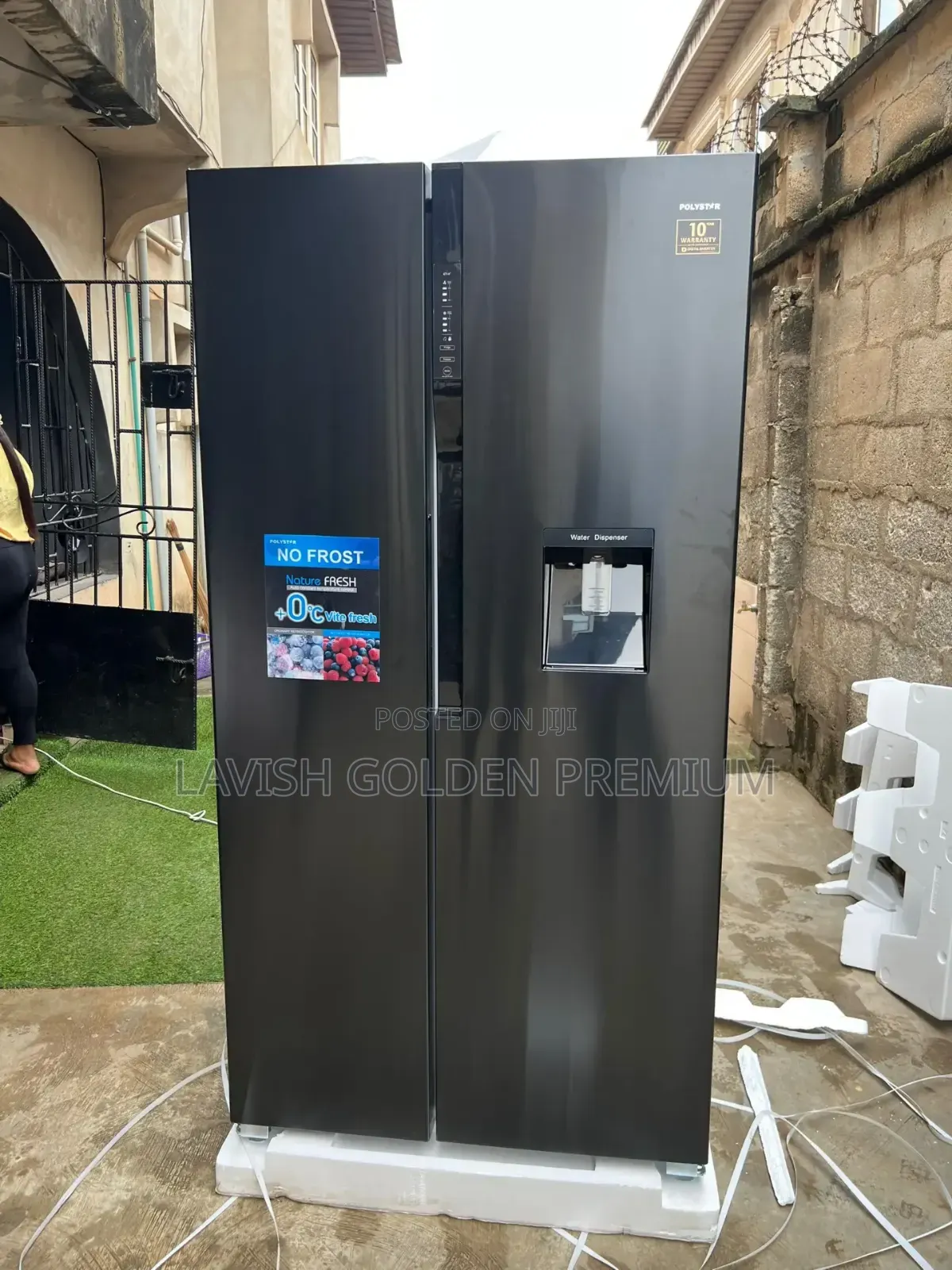 Polystar 507l Side by Side Inverter Refrigerator With Water Dispenser