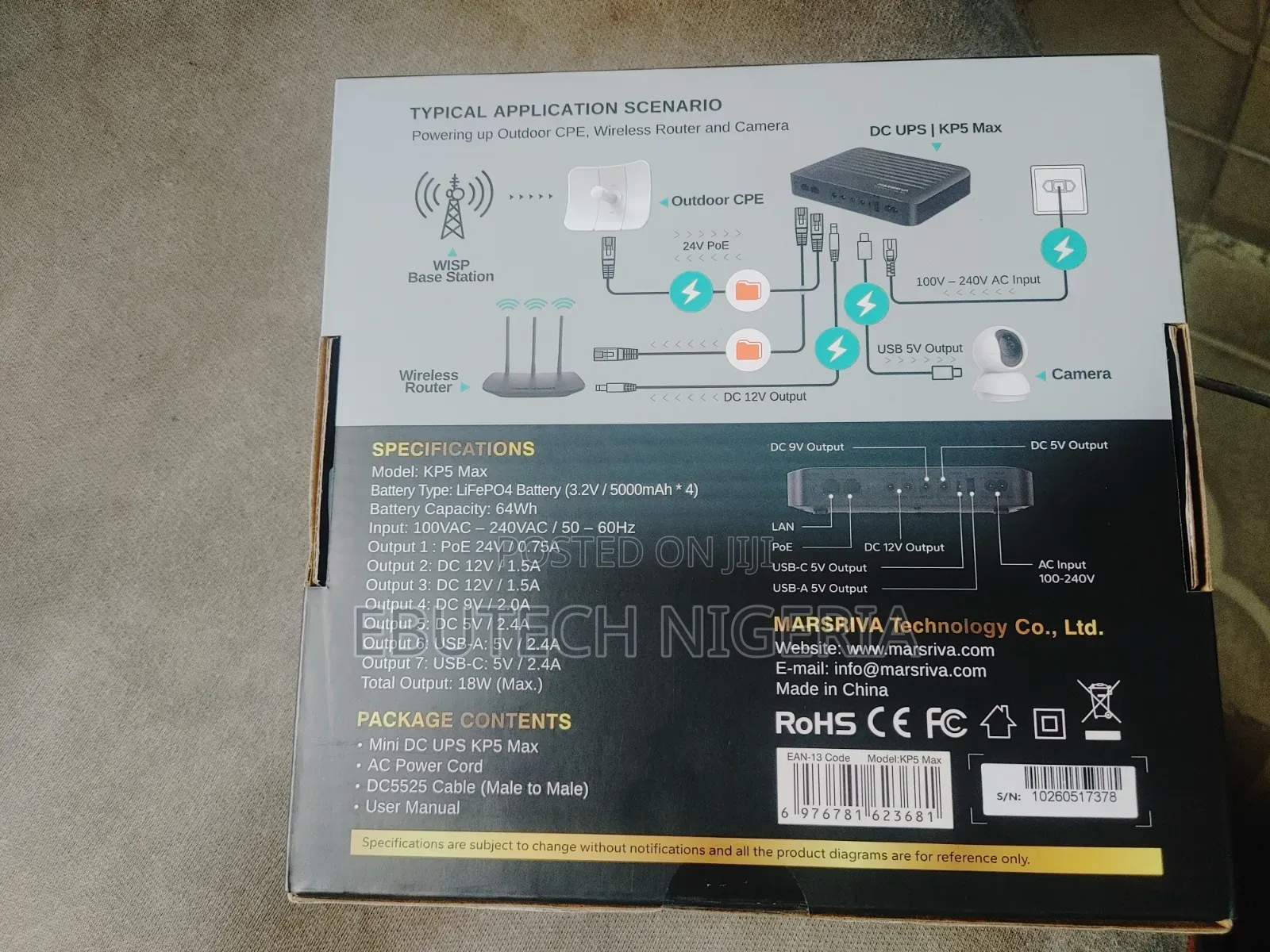 Marsriva Smart Mini Dc Ups 20000va