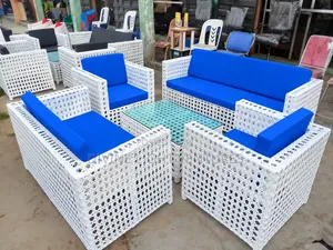 Blue and White Kanash Rattan Set